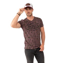 T-Shirt col en V homme en coton Ron