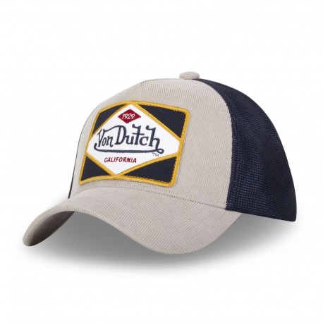 Casquette trucker avec filet en velours côtelé