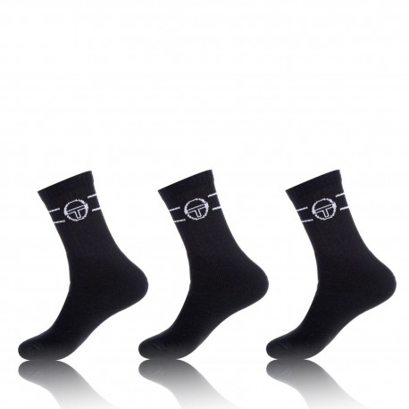 Lot de 3 paires de Chaussettes Homme Tennis Tacchini Noires