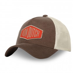 Casquette trucker avec filet en velours côtelé