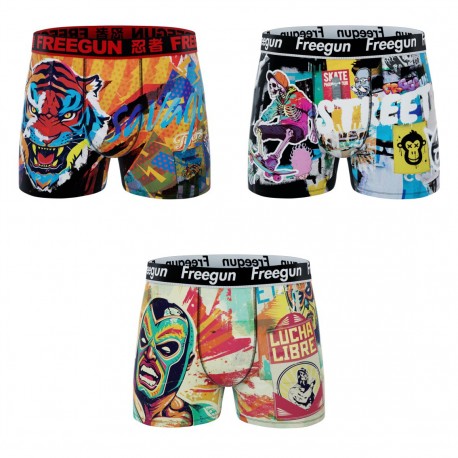 Lot de 3 boxers homme Garantie 2 ans Pop Summer Art