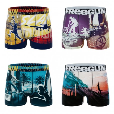 Lot de 4 boxers homme Garantie 2 ans Street Sport