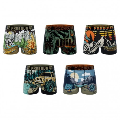 Lot de 5 boxers homme Garantie 2 ans Outdoor