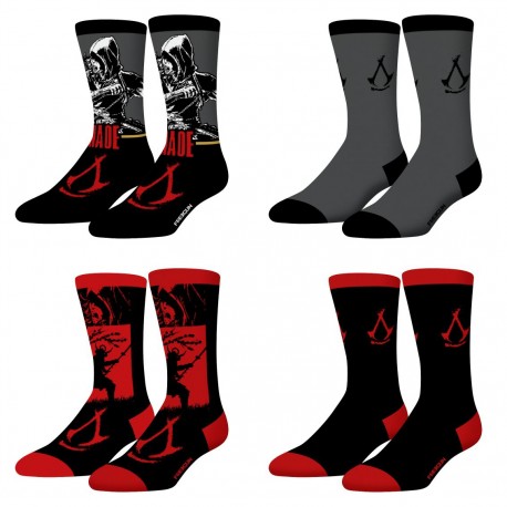 Lot de 4 paires de chaussettes homme Assassin'S Creed