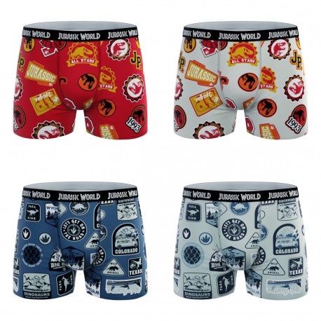 Lot de 4 boxers enfant Jurassic