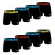 Lot de 8 boxers homme en coton ceinture colorée