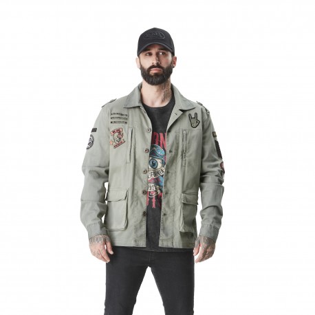 Veste homme militaires avec badges Airbone