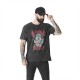 T-shirt homme col rond en jersey et acid wash avec print Kart