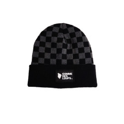 Bonnet court en tissage jacquart Damier