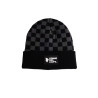 Bonnet court en tissage jacquart Damier