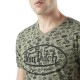 T-shirt homme col v imprimé en coton Tyron