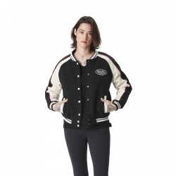 Veste femme teddy avec patch devant et broderie dans le dos Rug