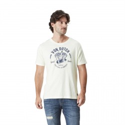 T-shirt homme col rond slub avec logo Rules