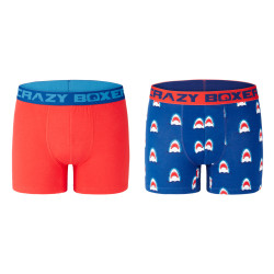 Lot de 2 Boxers homme en coton bio Gots Shark