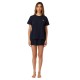 Ensemble de pyjama court femme Navy