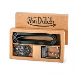 Coffret ceinture lanière 4cm en cuir et 2 boucles réglables Hours