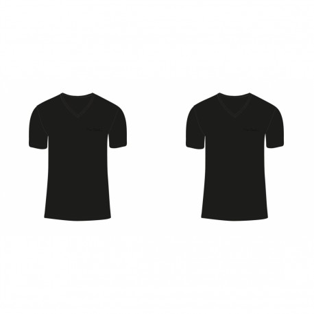 Lot de 2 t-shirts homme en col v avec broderie sur la poitrine