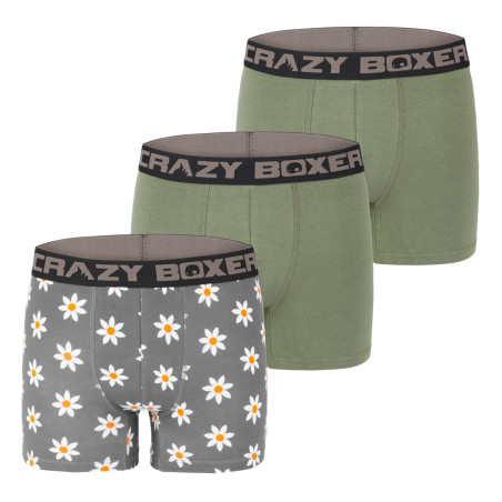 Lot de 3 boxers homme coton Bio Gots Flower