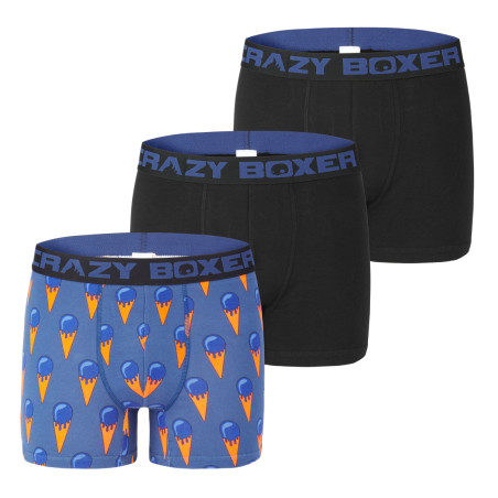 Lot de 3 boxers homme coton Bio Gots Ice Cream