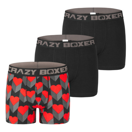 Lot de 3 boxers homme coton Bio Gots Heart