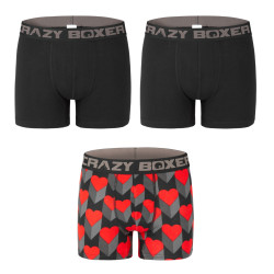Lot de 3 boxers homme coton Bio Gots Heart