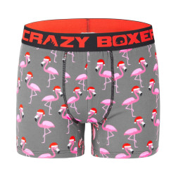 Lot de 3 boxers homme coton Bio Gots Flamant Noël