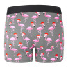 Lot de 3 boxers homme coton Bio Gots Flamant Noël