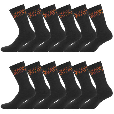 Lot de 12 paires de chaussettes haute de travail Tekl