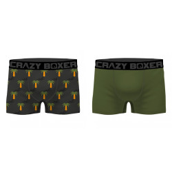 Lot de 2 boxers homme en coton Bio Gots Palmier
