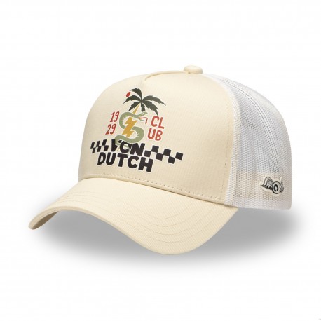 Casquette trucker avec filet en sergé de coton et broderie Surf Snak