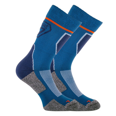 Chaussettes de Randonnée Trekking 430 Technology Bleu/Orange
