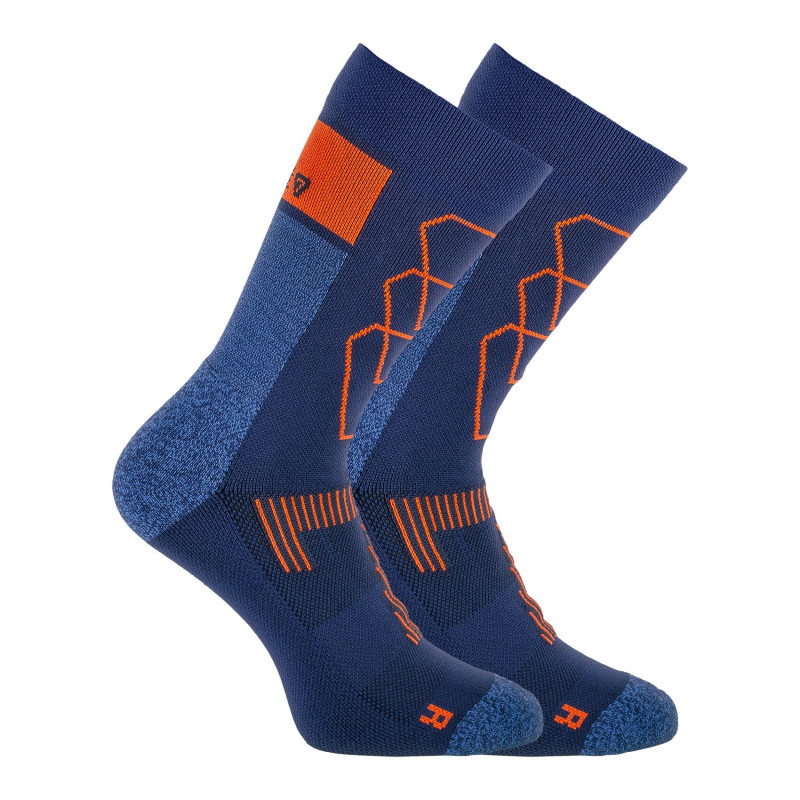 Chaussettes de Randonnée Trekking 430 Technology Navy/Orange