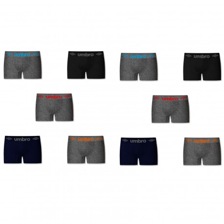 Lot de 10 boxers sans couture Umbro Noir et Gris