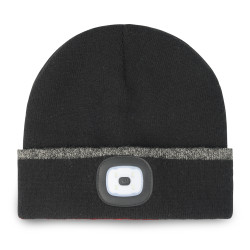 Bonnet LED avec 3 modes d'éclairages  et recharge via port USB