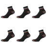 Lot de 6 Paires de Chaussettes Quarter de travail homme Red