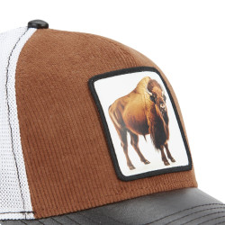 Casquette trucker avec filet souple en coton avec patch Bison