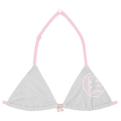 Maillot de bain 2 pièces fille haut triangle Noeud Fil d'argent