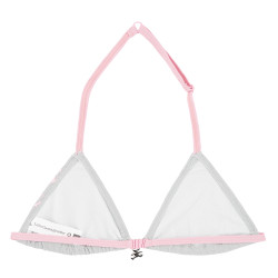 Maillot de bain 2 pièces fille haut triangle Noeud Fil d'argent