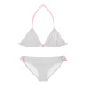 Maillot de bain 2 pièces fille haut triangle Noeud Fil d'argent