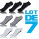 Lot de 7 chaussettes tiges courte Homme Uni