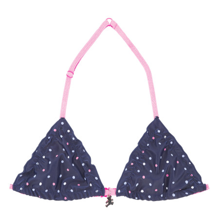 Maillot de bain fille 2 pièces triangle Pois