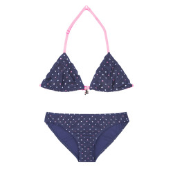 Maillot de bain fille 2 pièces triangle Pois