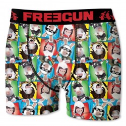 Boxer Garçon En Microfibre, Freegun Lapins Cretins