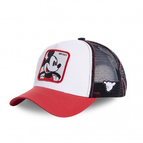 Casquette Capslab Disney Mickey blanc et rouge