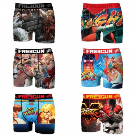 Lot de 6 boxers Homme Street Fighter