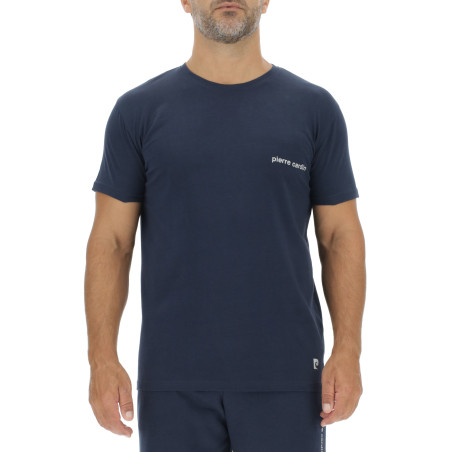 Lot de 3 T-shirts homme en coton uni col rond imprimé poitrine