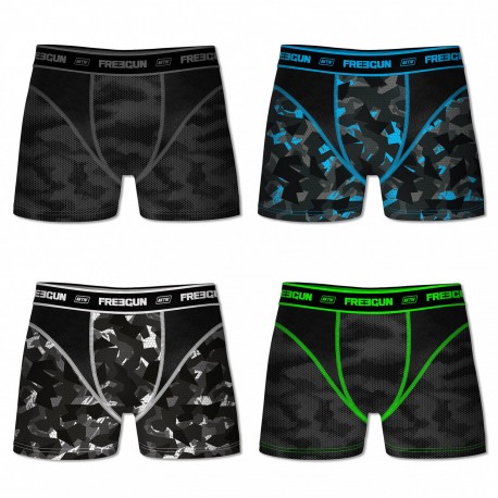 Lot de 4 boxers homme FREEGUN AKTIV