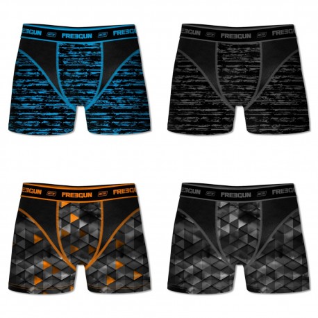 Lot de 4 boxers homme FREEGUN AKTIV