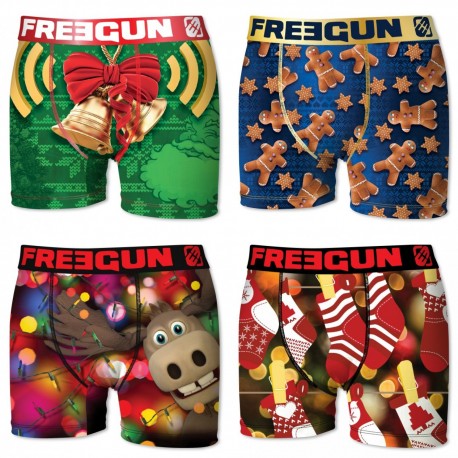 Lot de 4 Boxers Garçon FREEGUN CHRISTMAS