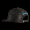 Casquette snapback visière plate imprimée et logo brodé Blue Flower